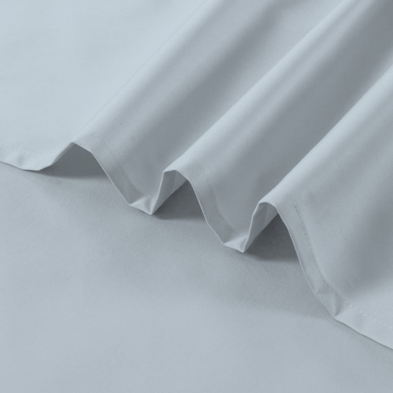 Light Blue King Size Cotton Sateen Pillowcase Set
