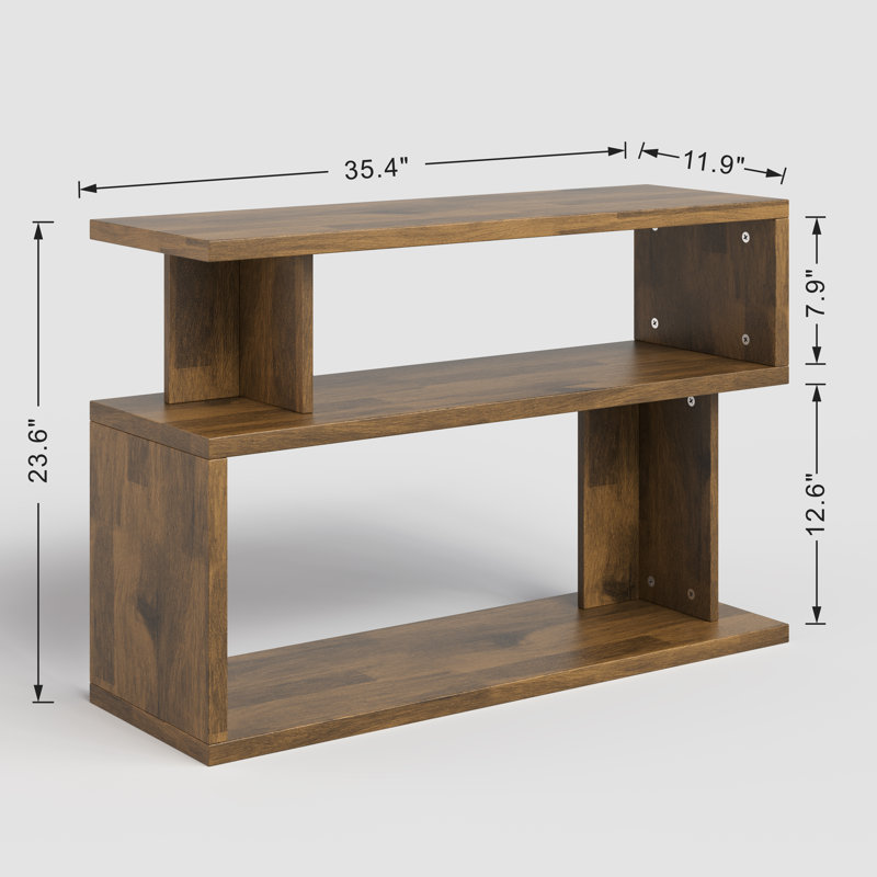 Carfi Larkin 35.4'' Modern Multi-Tier End Table, Brown