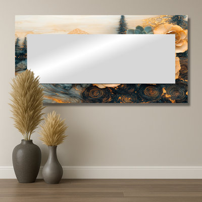 Fleurs succulentes en bois par River Landscape II - Art mural miroir floral - imprimé sur métal