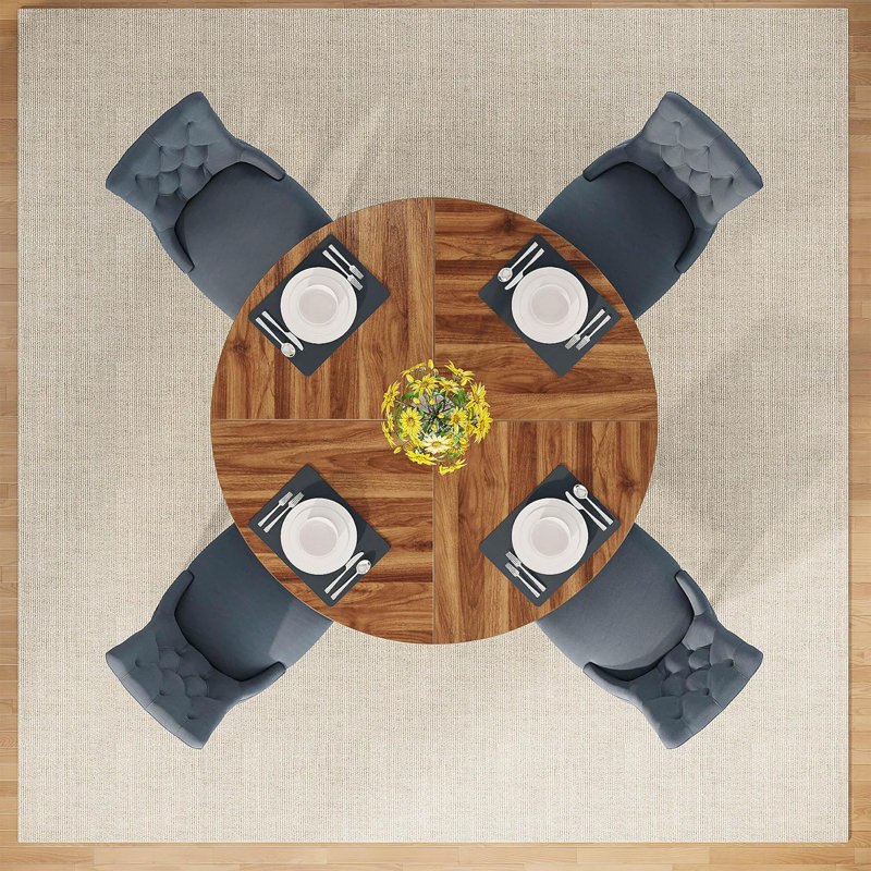 Aaronsburg 120cm Round Dining Table for 4 People, Brown