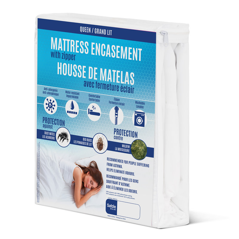 Protège-matelas hypoallergénique à fermeture à glissière Rosenkranz, Double