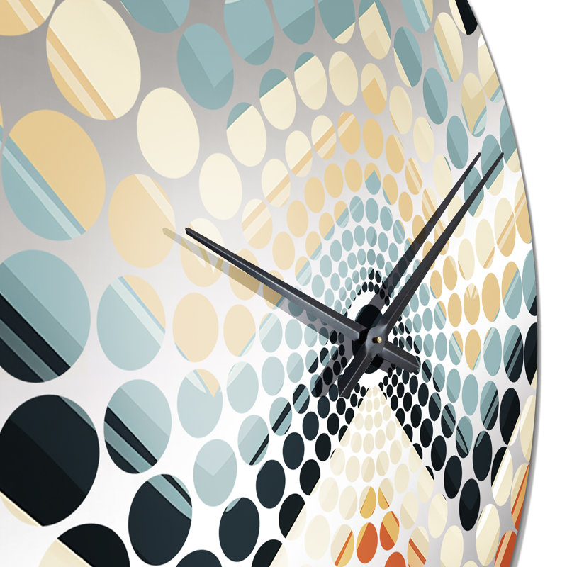 Retro Revival Chevron Pattern - Chevron  Wall Clock, Small