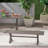 Modern Outdoor Aluminum Dining Bench, Dark Gray