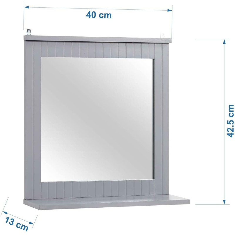Ganit Flat Wall Mirror with Shelves