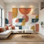 Papier peint fond blanc Mid Century Modern-1623028672-1623028686