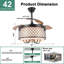 Ventilateur de plafond 42 pouces rétractable Farmhouse