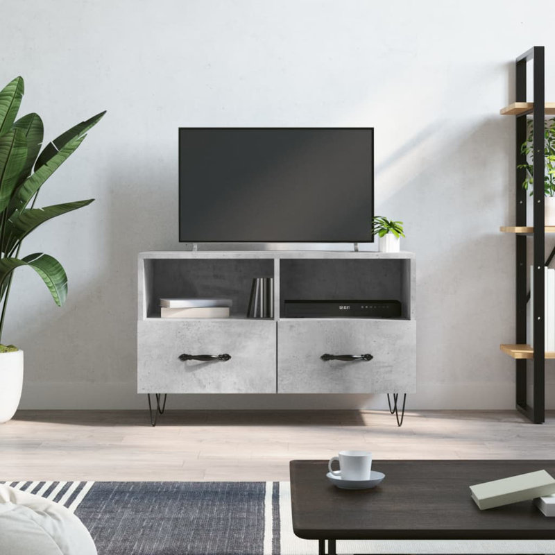 Aderdour TV Stand for TVs up to 32", Concrete Grey