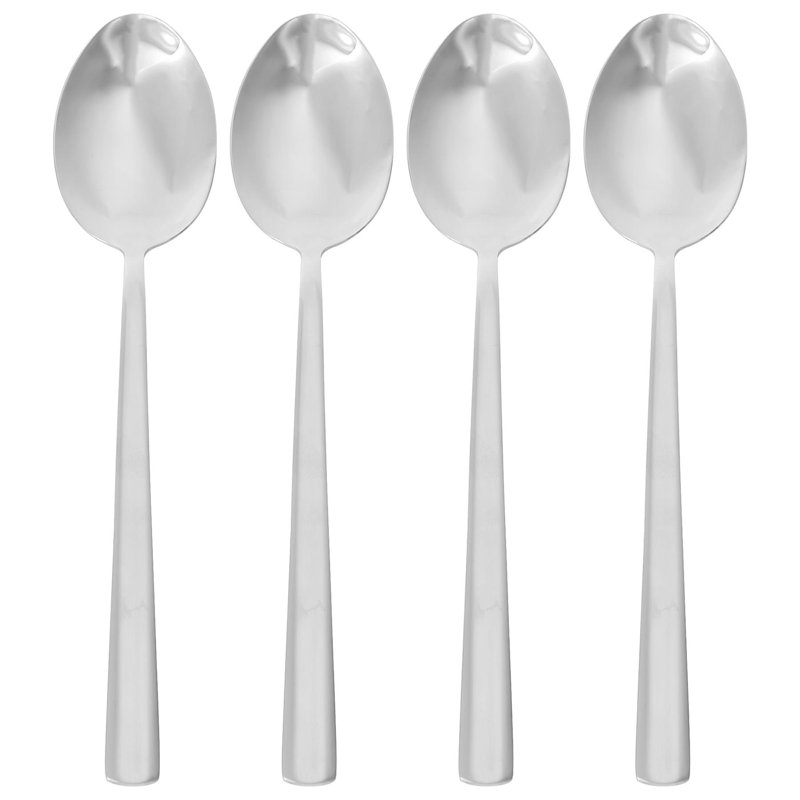 Argon Tableware - Tondo 18/0 Stainless Steel Dessert Spoons - Silver