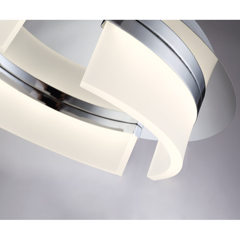Bria Glass LED Flush Mount, 4" H x 11" W x 11" D
