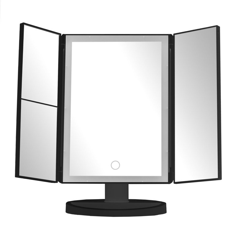 Auben Rectangle Floor Mirror, Black