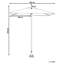 FLAMENCO 195 cm W X 144 cm D Rectangular Market Parasol with Pulley Lift