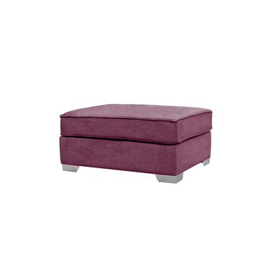 Quade 93cm Wide Velvet Rectangle No Pattern Standard Ottoman