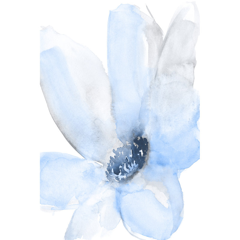 Cobalt Flower II by Jennifer Goldberger - Wrapped Canvas Print, 46cm H x 30cm W