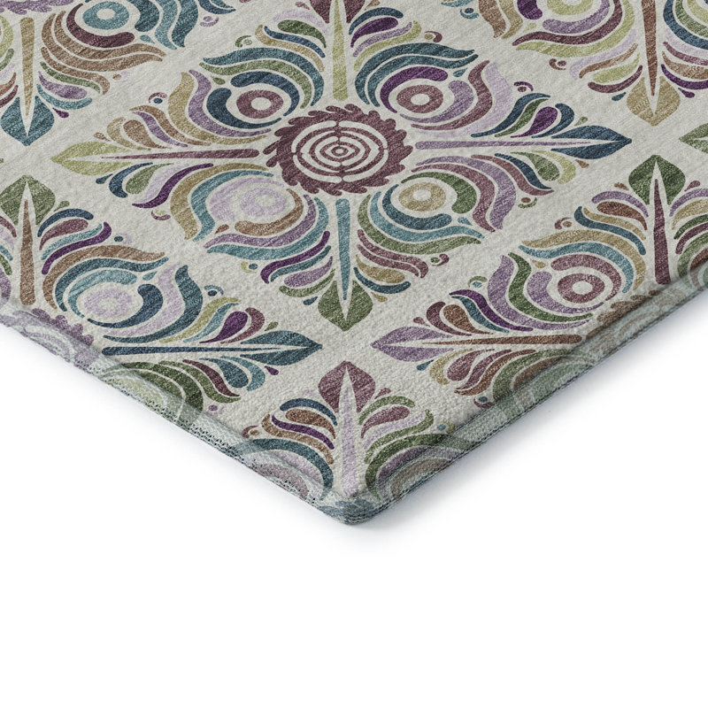 Premium Machine Washable Prisco Ivory Rug, Runner 2'3" x 7'6"