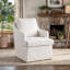 Fauteuil pivotant rembourré en chenille-69381052
