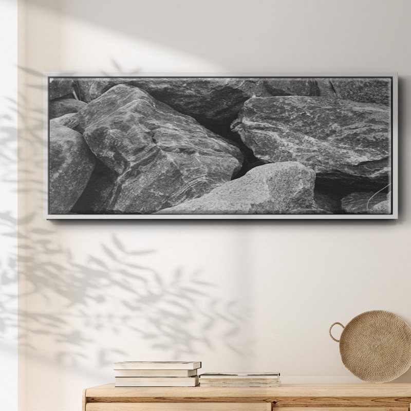 Found Textures VII- Framed Canvas, 20" H x 50" W
