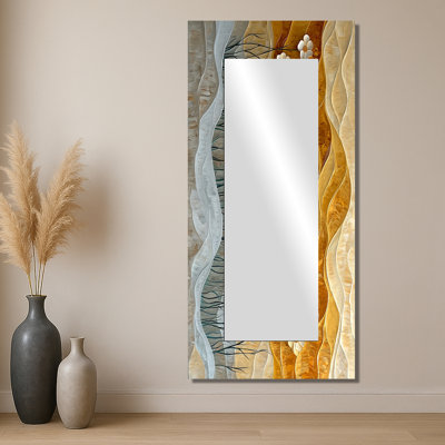 Désert fleur de bleuet I - Art mural miroir floral décoratif - imprimé sur métal