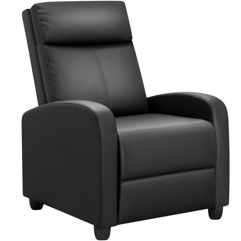Desiray PU Leather Massage Chair, Home Theater Seat with Massage Function, Black