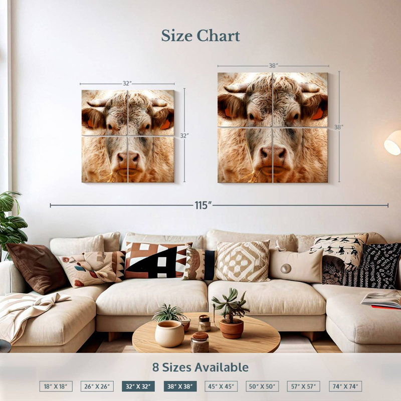Brampt Mighty Bull, 38" H x 38" W