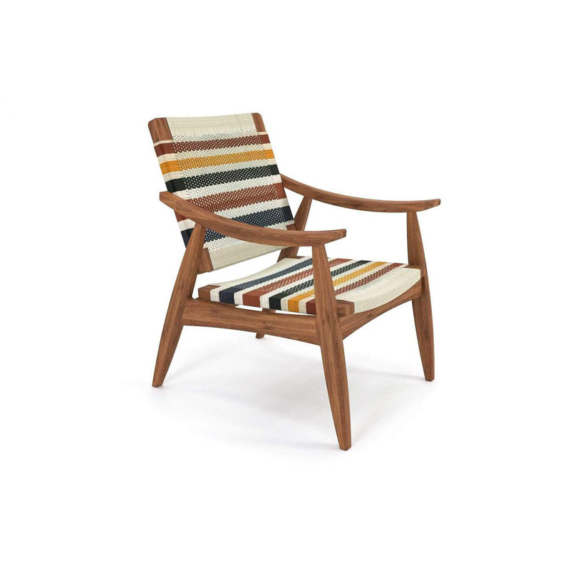 Izapa Armchair, Natural/Spa Cross Braided Cord, Brown