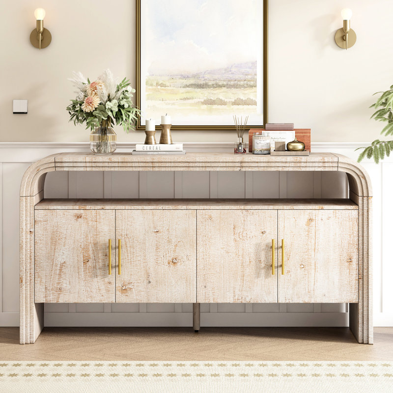 Buffet avec support Ustyle, Bois naturel
