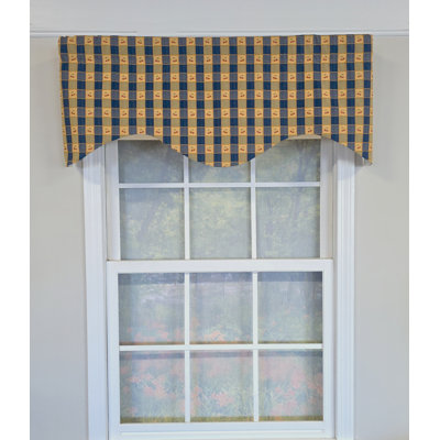 Cherry Plaid Cornice Valance