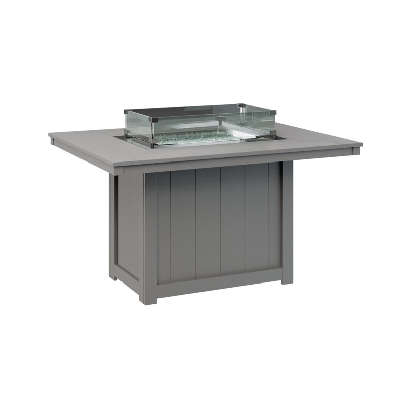 Foyer de table rectangulaire 54 po Thomas, Gris clair