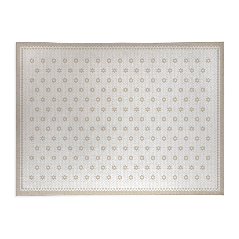 Tapis de cuisine Diano, Rectangle 4 pi x 6 pi, Ivoire