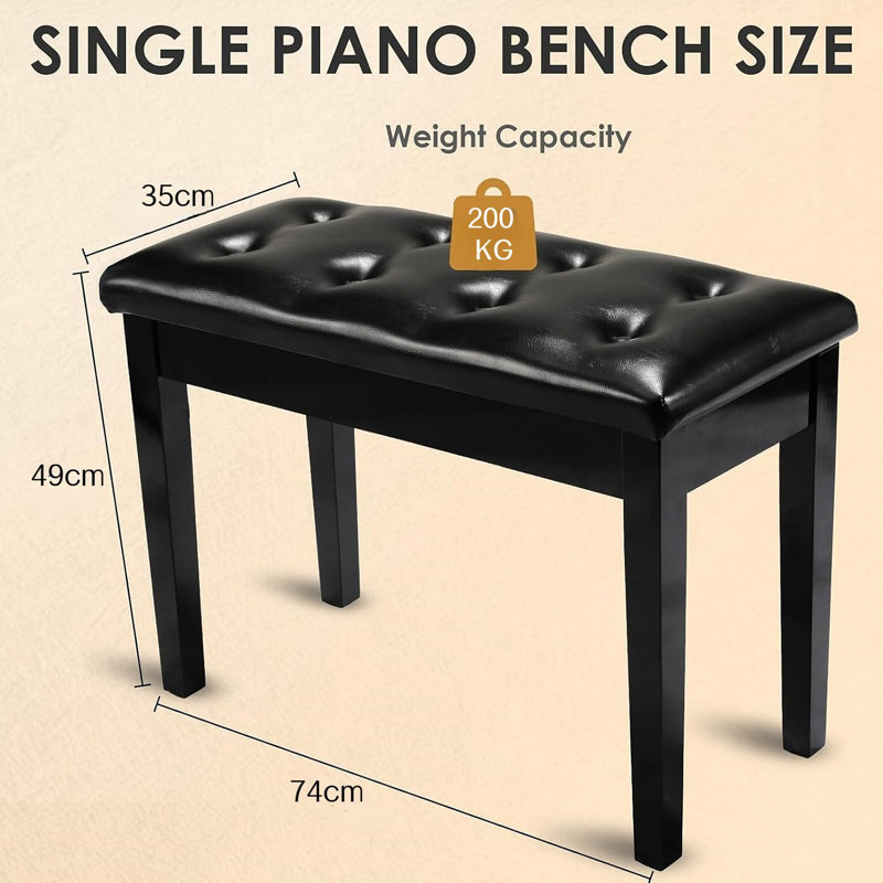 Leather Match Upholstered Storage Bench