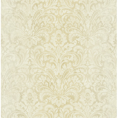 Seabrook Designs Metallic Maxie Ombre Damask Unpasted Wallpaper