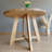 Amber Solid Wood Round Farmhouse Dining Table, Rustic Design-852124807