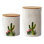 Succulent Ceramic / Porcelain Canister - Set of 2