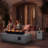 48'' W Rectangular Propane Fire Pit Table, 3-in-1 50,000BTU Firepit Table with Tank Cover, Griddle for Outside Patio, Gray-657918292-663076963-657918249