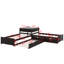 Lit plateforme simple en L avec lit gigogne et bureau-1728328657