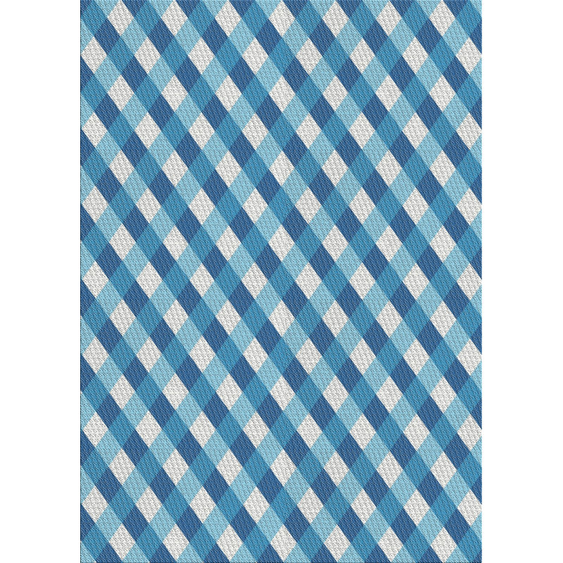 Tapis de la surface bleue en laine touffeté à la main Damascus