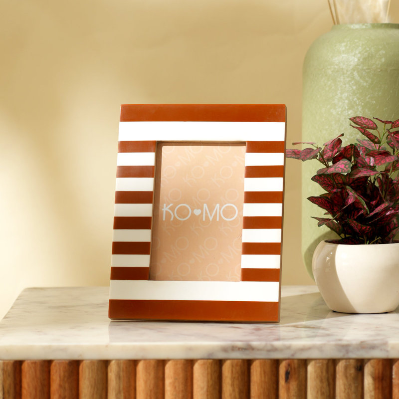 Picture Frame, Brown/White