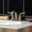 Kingston Brass Restoration Two-Handle 3-Hole Deck Mount 4" Centerset Bathroom Faucet with Plastic Pop-Up-66069158