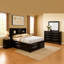 Ensemble de chambre à coucher grand lit 4 pièces Simo avec tiroirs, noir-118445313-118445315
