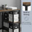 Office Desk, Computer Desk, 120 x 60 x 76 cm, Industrial Table for Study, Brown and Black