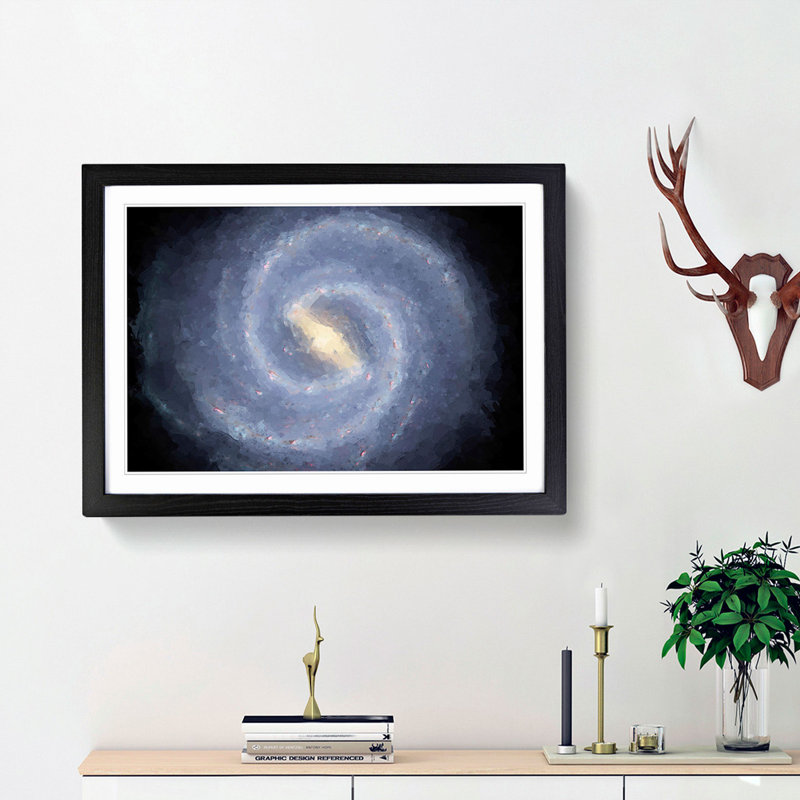 Out of Space Vol.41 in Abstract - Picture Frame Graphic Art Print, 36cm H x 48cm W x 2cm D, Black Framed