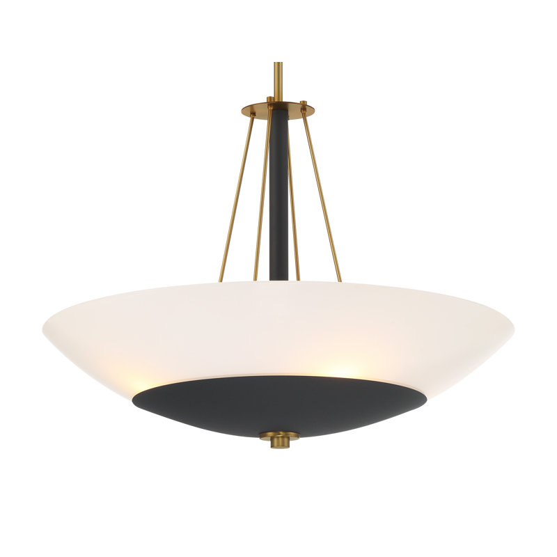 Brayden Studio® Ensi - 4 Light Pendant In Sand Coal & Soft Brass Finish