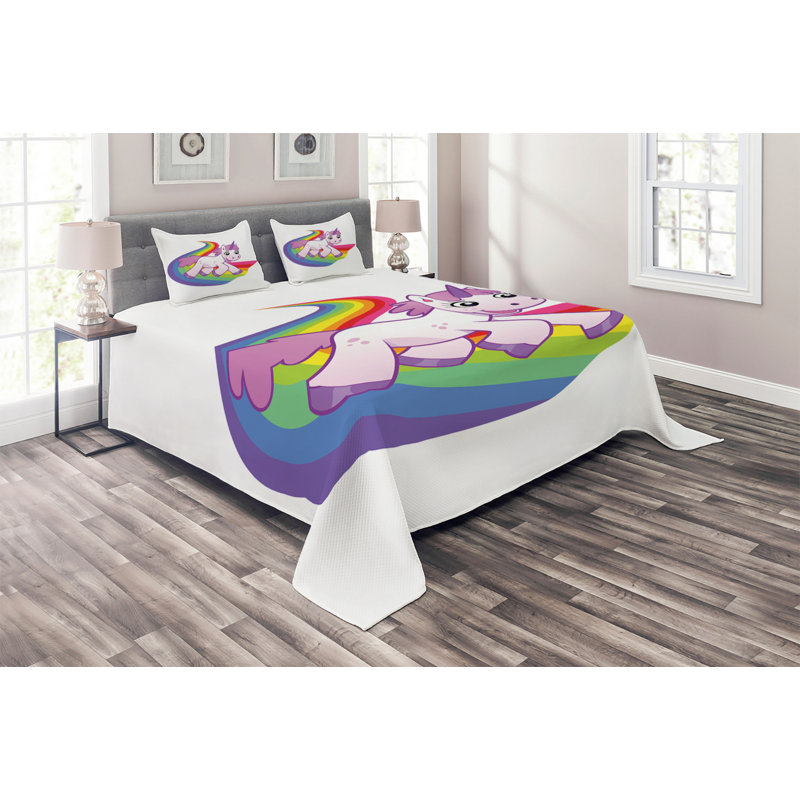 Polyester Coverlet, King Bedspread + 2 Shams