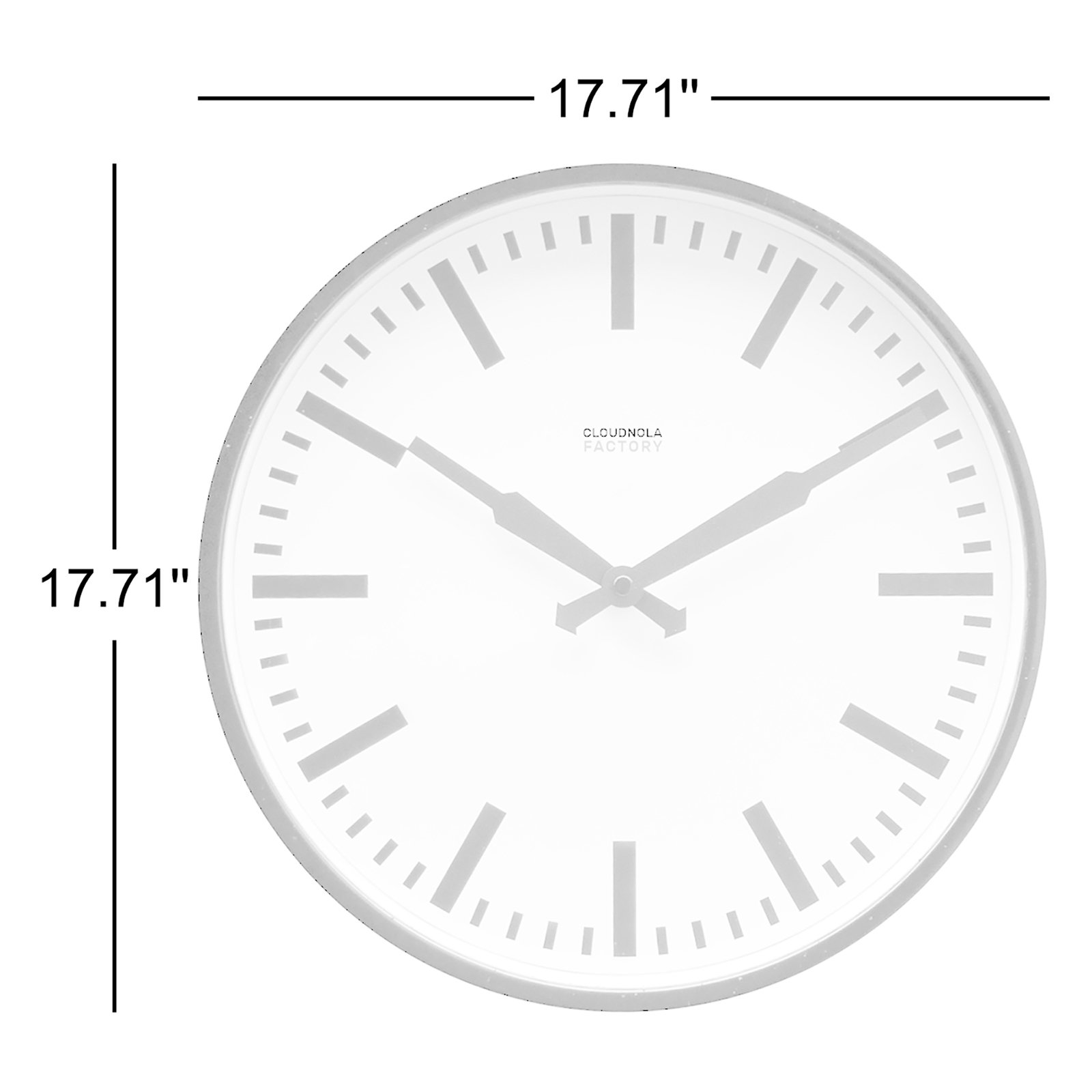 12'' Metal Wall Clock, Black
