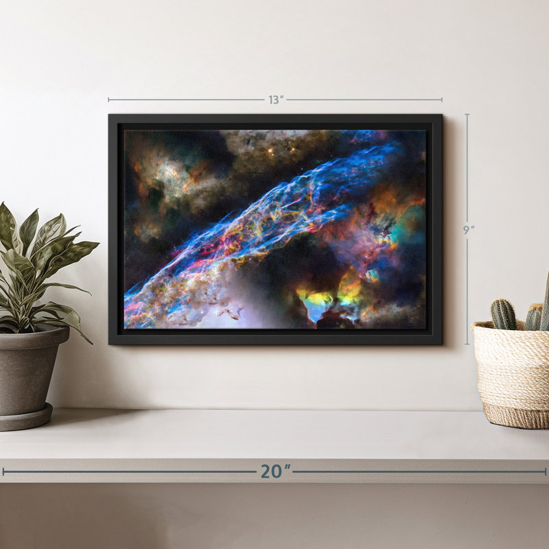 " Glowing Veil Nebula Canvas Print ", 9" H x 13" W