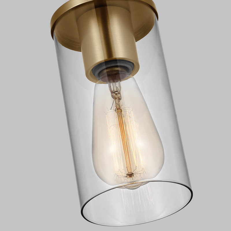 Zire One Light Mini-Pendant from Visual Comfort Studio, Satin Brass