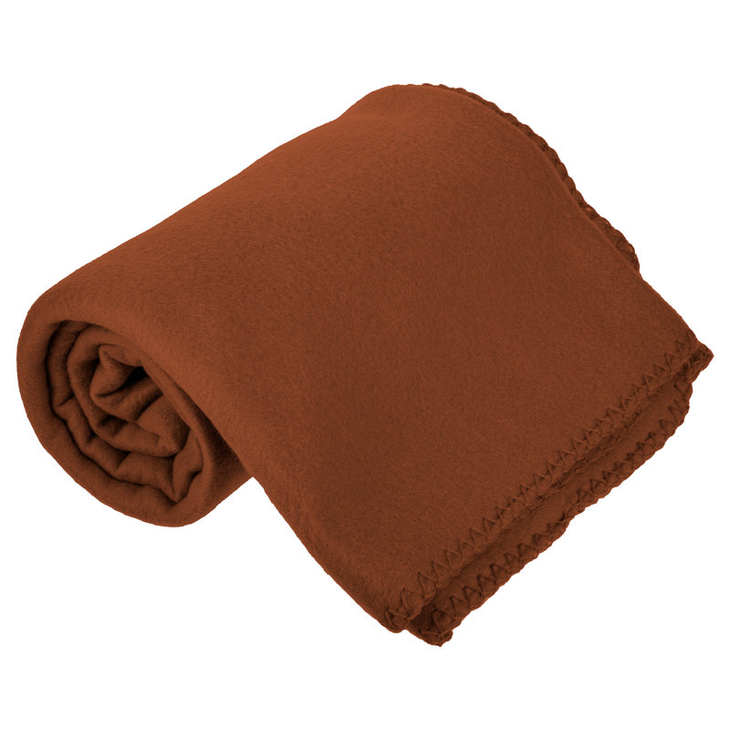 Jeté polaire 50 po x 60 po, Brun