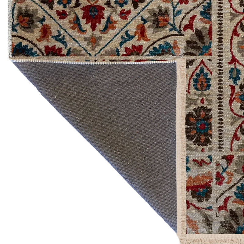 Tapis décoratif multicolore multicolore, Rectangle 3 pi 10 po x 4 pi 11 po