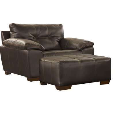 Scalli 61"" Wide Club Chair and Ottoman -  Red Barrel Studio®, 4330F93499BE4CBF9F4E537F8104F505