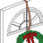 High Profile Embossed Holly Pattern Wreath Hanger-1117028523