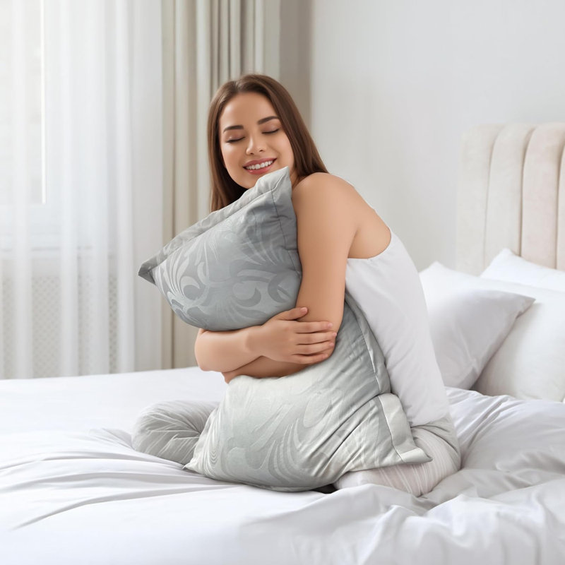 100% Cotton Standard Pillow Case, Grey